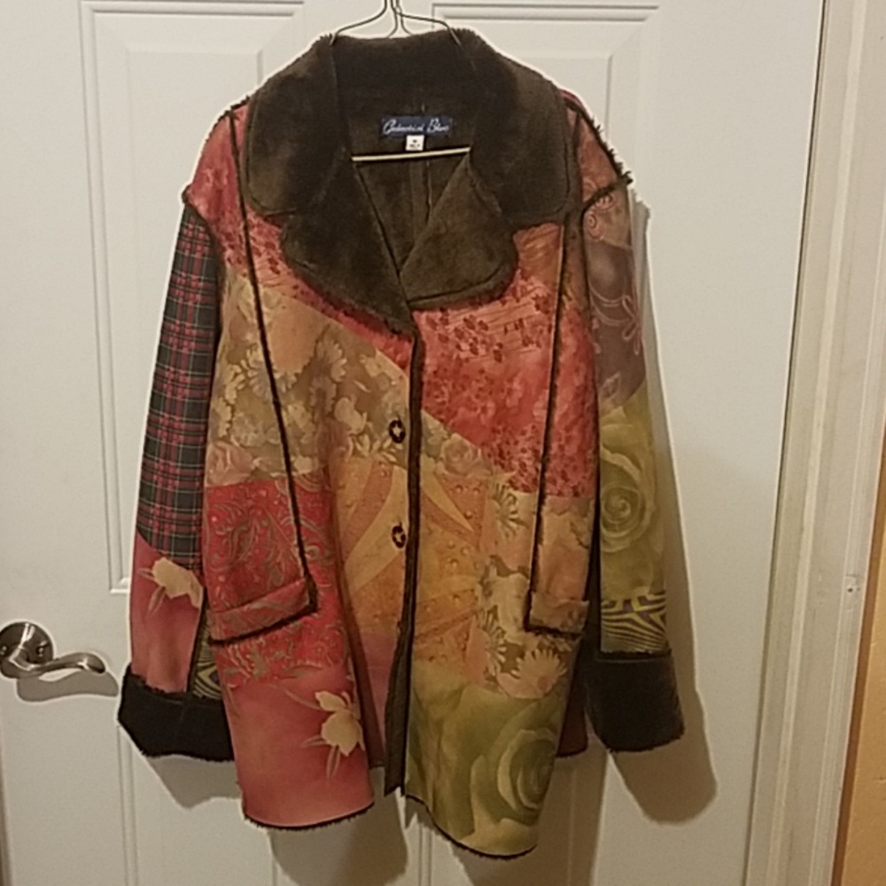 Celestial Blue 1x Patchwork Coat - image 1